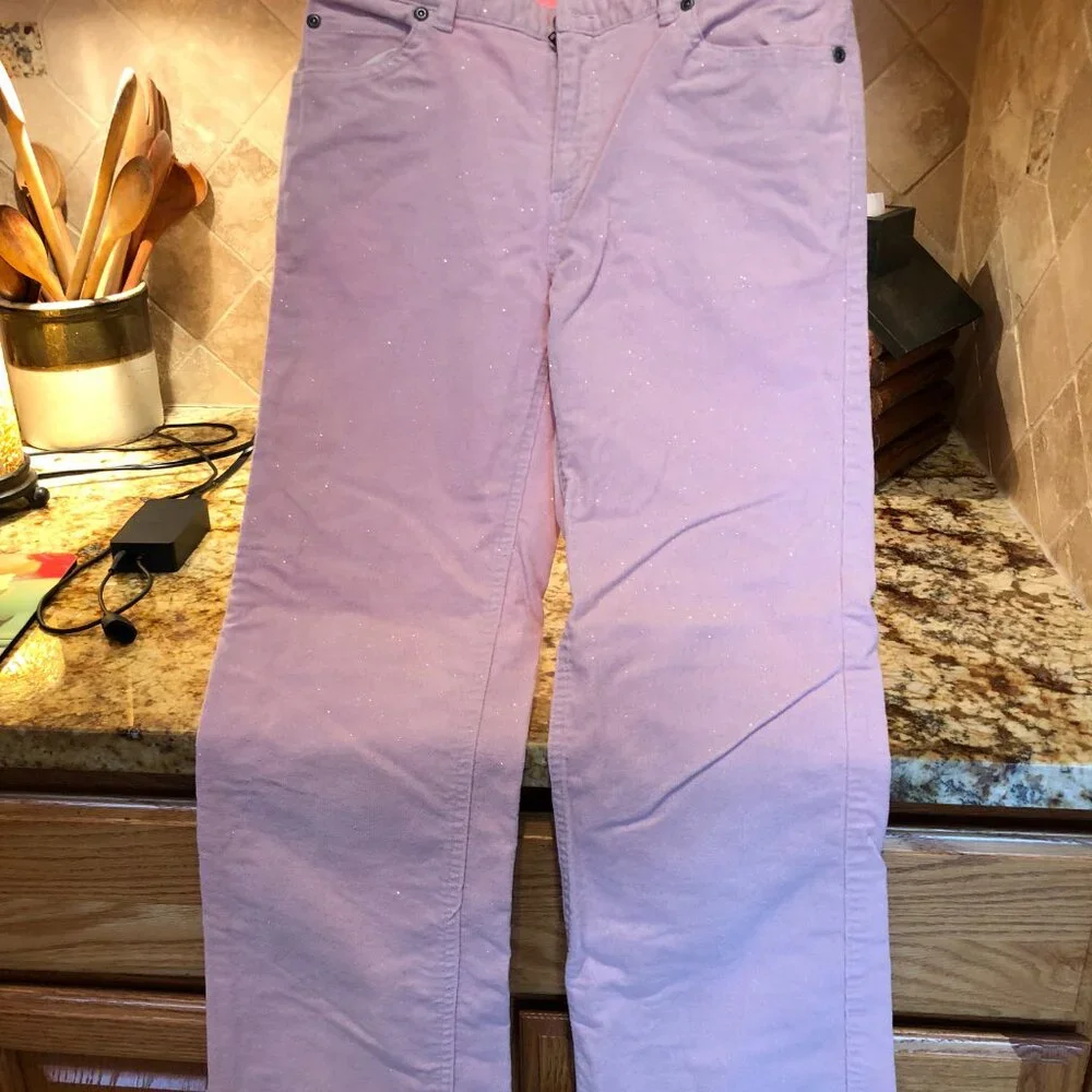 Old Navy Girl's Corduroy Pants Pink Sparkle 14